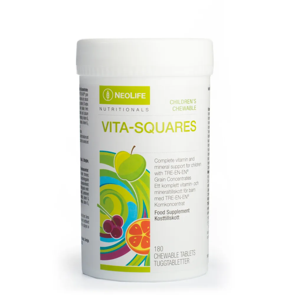 „Vita-Squares“ Vitaminai vaikams, kramtomosios tabletės, 180 tablečių